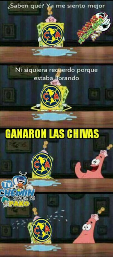 Chivas se llevó el Clásico y América no se salva de los memes