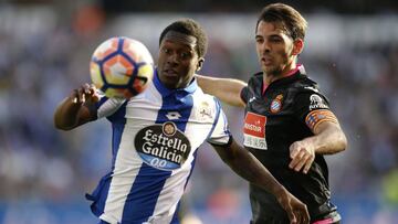 Marlos Moreno con La Coru&ntilde;a. El delantero colombiano regresa a Am&eacute;rica a enfrentar al Flamengo 