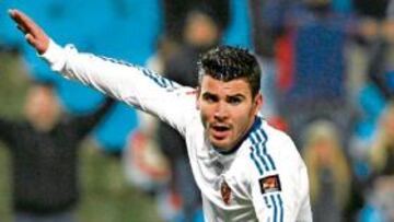 <b>EN RACHA. </b>Braulio festeja su decisivo gol contra el Salamanca, el segundo en partidos consecutivos.