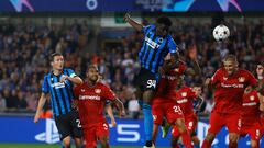 Soccer Football - Champions League - Group B - Club Brugge v Bayer Leverkusen - Jan Breydel Stadium, Bruges, Belgium - September 7, 2022 Club Brugge's Abakar Sylla scores their first goal REUTERS/Yves Herman