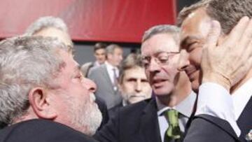 <strong>FELICITACIÓN.</strong> Zapatero felicitó a Lula