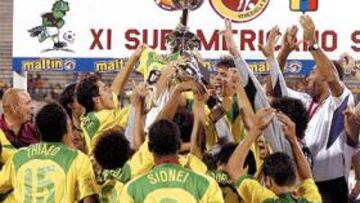 <b>ALEGRÍA CANARINHA. </b>Los Sub-17 brasileños ganaron el Suramericano gracias al enorme talento de la mayoría de sus futbolistas.