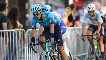 El ciclista kazajo Igor Chzhan, durante una carrera como stagiaire con el Astana.