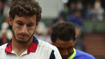 Pablo Carre&ntilde;o tras retirarse ante Rafa Nadal.