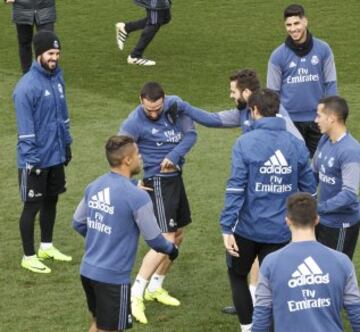 Los futbolistas del equipo blanco afrontan el choque ante Las Palmas con el ánimo alto.