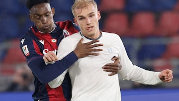 Lucumí sufrió calambres en el encuentro ante Lazio por Copa Italia