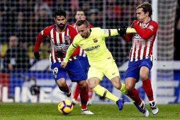 Arthur Melo, Diego Costa y Antoine Griezmann