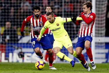 Arthur Melo, Diego Costa y Antoine Griezmann