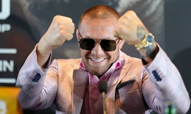 Conor Mcgregor, protagonista de la rueda prensa en el Hotel Hard Rock, presentando la velada de Bare Knuckle Fighting Championship (BKFC) entre Franco Tenaglia y Tony Soto.