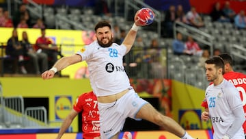 Juan Saco, en una acción contra Egipto en la primera jornada.