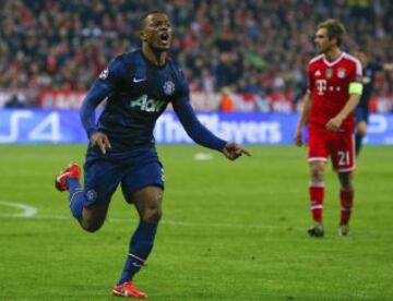 Patrice Evra celebra su gol. 0-1.