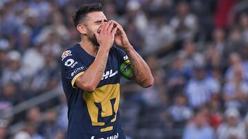 during the 10th round match between Monterrey and Pumas UNAM as part of the Torneo Clausura 2024 Liga BBVA MX at BBVA Bancomer Stadium on March 03 , 2024 in Monterrey, Nuevo Leon, Mexico.