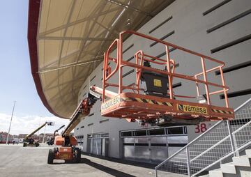 Después de la fiesta, continúan las obras en el Wanda Metropolitano