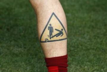 Tatuaje de un jugador de la Roma