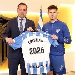 El Málaga anuncia la renovación de Cristian Gutiérrez hasta 2026