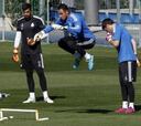 Carlo Ancelotti probó ayer a Keylor Navas en el once titular