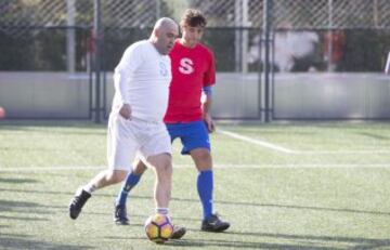 Javier Matallanas y Sandro Silva. Partido solidario a favor de Fundela (Fundacin Espa?ola para el Fomento de la Esclerosis Lateral Amiotrfica) jugado en el Liceo Europeo entre amigos de Kiko y amigos de Matallanas 