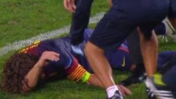 Espectacular lesión de Puyol