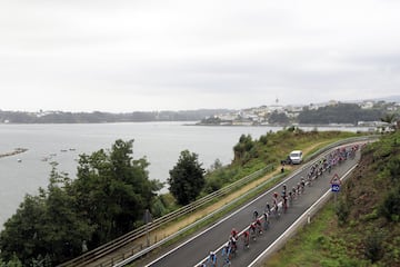 El pelotón durante la carrera.