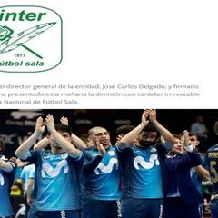 El Movistar Inter dimite de sus cargos en la Junta de la LNFS