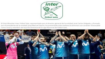 Comunicado oficial del Inter Movistar.