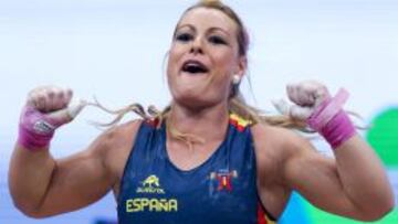 La espa&ntilde;ola Lidia Valent&iacute;n sonr&iacute;e durante la competici&oacute;n en arrancada. En los Europeos de Tel Aviv consigui&oacute; tres medallas de oro. 