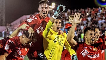 Los jugadores del Cieza celebran la victoria ante el Córdoba en la primera ronda de Copa del Rey