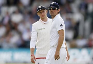 Root (left) replaces former captain Alastair Cook (right), who resigned a week ago.