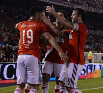 Teo llegó a cinco goles con River esta temporada.