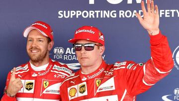 Vettel y Raikkonen.