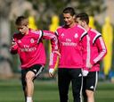 Cristiano, Carvajal y Pepe se entrenaron hoy con el grupo