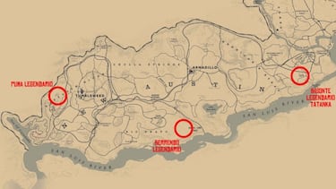 Todos los animales legendarios de Red Dead Redemption 2