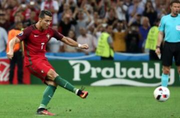 Cristiano Ronaldo lanz un penalti. 