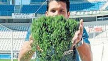 <b>PROGRESIÓN. </b>Silva, en el estadio de La Rosaleda.