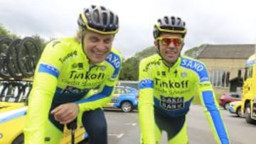 Contador, con Oleg Tinkov.