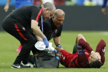 Cristiano Ronaldo se retiró de la final por lesión