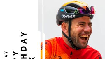 Mark Cavendish, con el maillot del Bahrain-McLaren.