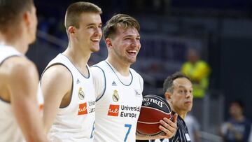 Luka Doncic, ante el Betis, tras su triple-doble.