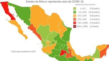 Mapa y casos de coronavirus en México por estados hoy 17 de abril