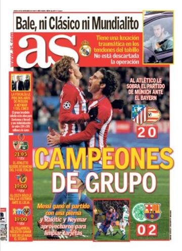 Las portadas de AS de noviembre