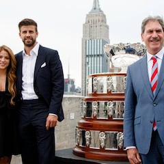 Piqué, en Nueva York para promocionar la Copa Davis