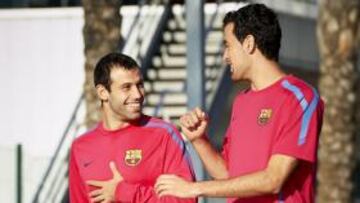 Busquets, central en Liga, Masche, en Copa