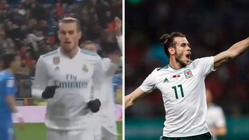Drama con el Madrid, fiestón con Gales: Bale celebrando los goles...