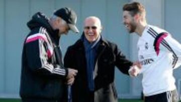 Ancelotti, Sacchi y Sergio Ramos