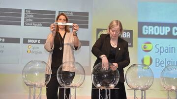 La española Marina Ferragut, en el sorteo del Europeo Sub-18.