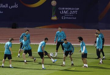 Último entrenamiento antes de la final del Mundial de Clubes