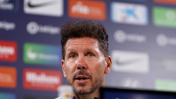 Simeone, en rueda de prensa.