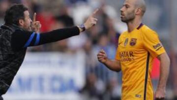 Mascherano, con Luis Enrique.