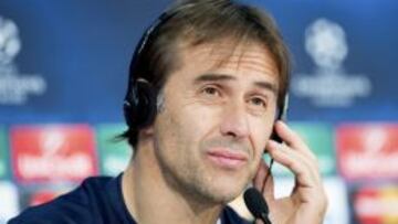 Lopetegui, durante la rueda de prensa.