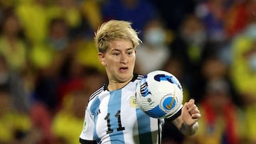 Soccer Football - Women's Copa America - Semi Final - Colombia v Argentina - Estadio Alfonso Lopez, Bucaramanga, Colombia - July 25, 2022 Argentina's Yamila Rodriguez in action REUTERS/Luisa Gonzalez REFILE - CORRECTING ID